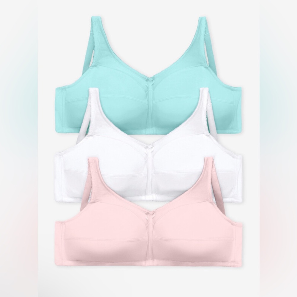 NWOT 3-set of bras 38C - 100% Cotton!
